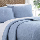 Tommy Bahama - Queen Quilt, Reversible Cotton Bedding, Pre-Washed for Added Softness (Costa Sera Blue, Queen) Tommy Bahama