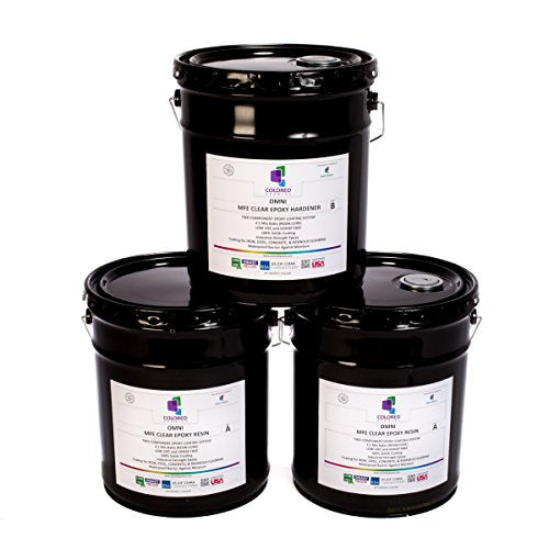 colored epoxies 15GLKTCL Clear 15 Gallon Kit Resin and Hardener, 15 Gal - WoodArtSupply