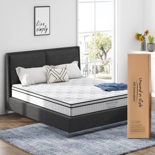 12 Inch Twin Size Mattress, New Hybrid Mattress in a Box, Cooling Gel Memory Foam Twin Bed Matress w/Motion Isolation, CertiPUR-US Certified, Medium Firm, RV Mattresses (12'') Majnesvon