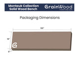 Grain Wood Furniture Montauk Solid Wood Bench, Driftwood Grain Wood Furniture