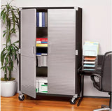 Heavy-Duty Commercial UltraHD Storage Cabinet (Satin Graphite Black, 48" W x 24" D x 72" H) WoodArtSupply
