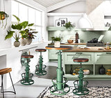 Adjustable Antique Green Industrial Bar Table by Topower – Stylish Pub and Dining Table Topower