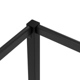 Bellemave Canopy Floor Bed with 4 Posters, Metal Full Size Montessori Floor Bed with High Fence, Anti Bump Design, Easy Assemble Montessori Beds(Full Black) Bellemave