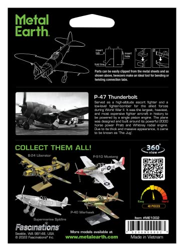 Metal Earth P-47 Thunderbolt 3D Metal Model Kit Fascinations
