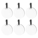 Framendino, 10 Pack Sublimation Blanks Round Luggage Tags with Strap MDF Heat Transfer Double Sided DIY Framendino