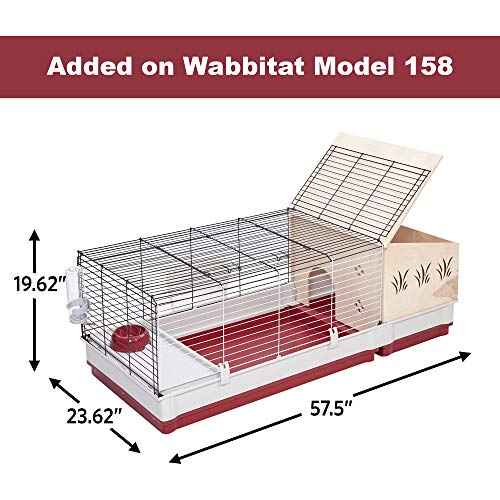 MidWest Homes for Pets Rabbit Hutch Extension | Wood Rabbit Hutch Extension Fits Midwest Models 158 & 158XL, 158HEX MidWest Homes for Pets