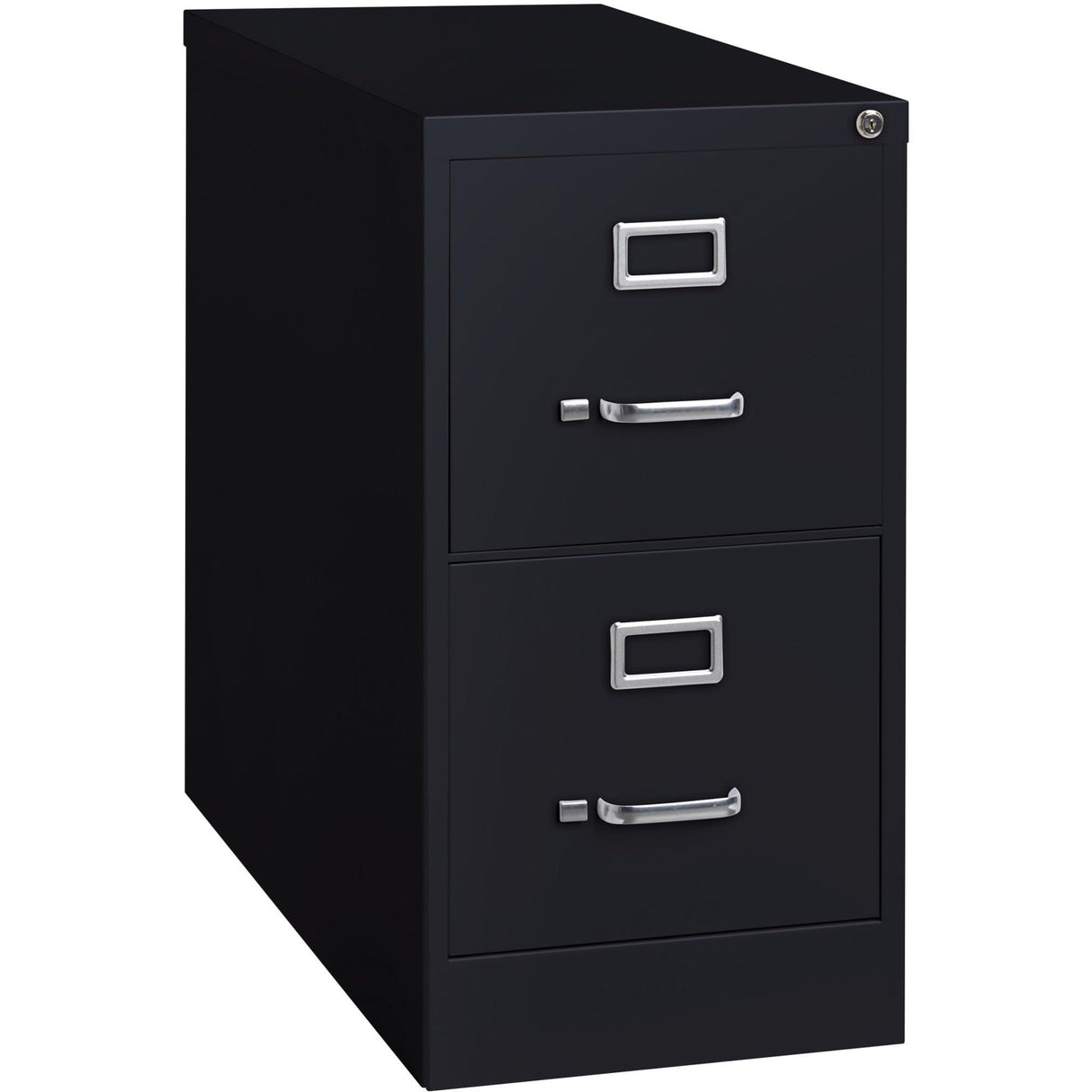 Lorell 2-Drawer Vertical File with Lock, 15 by 26-1/2 by 28-3/8-Inch, Black Lorell