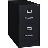 Lorell 2-Drawer Vertical File with Lock, 15 by 26-1/2 by 28-3/8-Inch, Black Lorell
