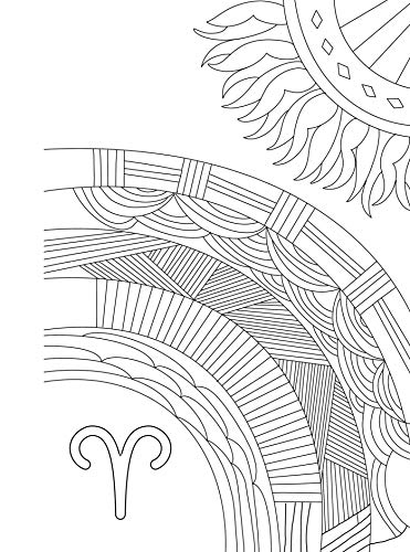 Aries: Your Cosmic Coloring Book: 24 Astrological Designs for Your Zodiac Sign! (Cosmic Coloring Book Gift Series) Adams Media