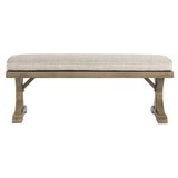 Signature Design by Ashley Beachcroft Patio Farmhouse Outdoor Upholstered Dining Bench, Beige Signature Design by Ashley