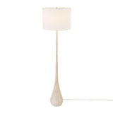 Globe Electric 52112 Kanana 65" Floor Lamp, Faux Wood, Cotton Shade Globe Electric