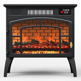 Royalcraft Electric Fireplace Heater, Freestanding Electric Fireplace Stove 5118 BTU with Remote Control, Realistic Flame Effect and Infrared Heating, Overheating Safe Design for Living Room, Bedroom RoyalCraft