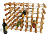 J.K. Adams Ash Wood Modular Stackable Wine Rack Storage Holder with Natural pins, 40 Bottle J.K. Adams