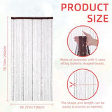 VavoStocks 4 Pack Decorative Beaded Curtains Door String Curtains, Hanging Fringe Room Divider Beads Wall Panel Boho Tassel Screen with 5 Rows Beaded for Doorway Window Wall Closet (39×79in, Coffee) VavoStocks