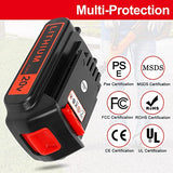Battery 20v for BLACK+ DECKER Lithium: Batteries 20 Volt Max 4.0 ah Replacement Compatible with Cordless Power Tools XR Li- ion 2 Pack 20volt Drill LBXR20 LBXR2020 LBX20 LBXR2520 LB2X4020 LB2XR20 Akkopower