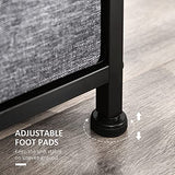 HOMCOM 8-Drawer Dresser, 3-Tier Fabric Chest of Drawers, Storage Tower Organizer Unit with Steel Frame for Bedroom, Hallway, Dark Gray HOMCOM