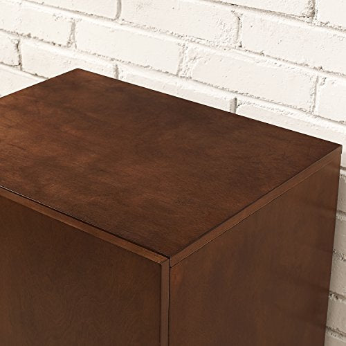 Crosley Furniture Everett Record Player Stand with Storage for Vinyl Records, Mahogany Crosley