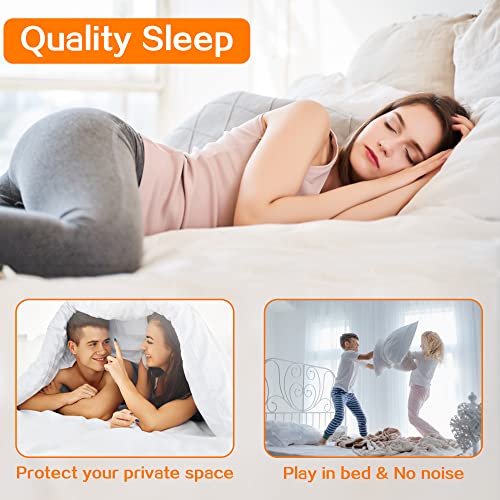 cosbur 4 Pack Adjustable Threaded Headboard Stoppers, Bed Frame Anti-Shake Tools, Headboard Bumper, Bedside Headboards Prevent Loosening Anti-Shake Fixer, Bed Accessories(1.8-2.5in)(White) cosbur