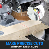 NOVORIK 12" Double Bevel Compound Sliding Miter Saw, Double-Bevel Corded Miter Saw with Laser Guide & 15-Amp Heavy-Duty Motor, Sliding Miter Saw with TCT Saw Blade for Woodworking novorik