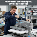 Eonvest 16x24 Manual 90° Swing Away Heat Press Machine with Slide Out Base, 2kw, High Pressure, Designed for Industrial, Small Business, or Home Use. (Grey and Blue, 16x24 Manual) Eonvest