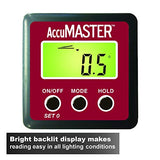 Calculated Industries 7434 AccuMASTER 2-in 1 Magnetic Digital Level and Angle Finder Certified IP54 Dust and Water Resistant,Red Brick Maroon Calculated Industries