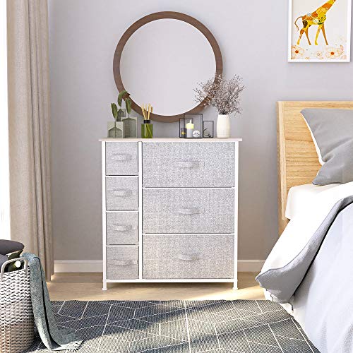 YITAHOME Dresser for Bedroom, 7 Drawers Fabric Dresser, Organizer Unit for Living Room, Hallway, Closets - Sturdy Steel Frame, Wooden Top & Easy Pull Fabric Bins