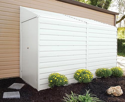 Arrow Yardsaver Compact Galvanized Steel Storage Shed with Pent Roof, 4' x 10' - WoodArtSupply