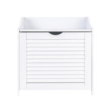 Household Essentials Single Load Hamper Cabinet Seat, White Household Essentials
