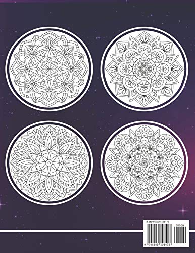 Mandala Meditation Book For Adults Large Print Deep Coloring Book: For Mindfullness, Relaxation, and Stress Relief (Easy Mandala Coloring Books)