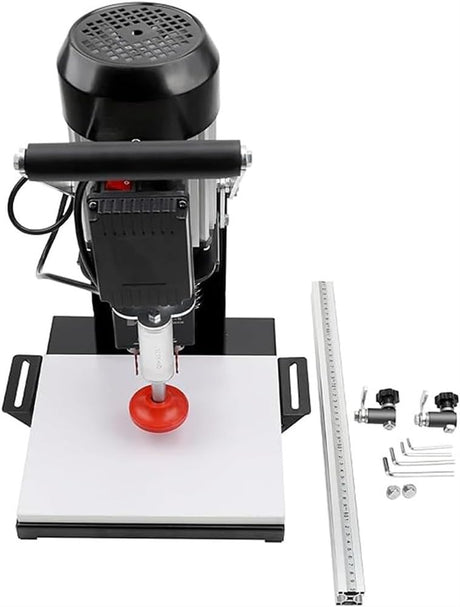 Portable Hinge Boring Machine, Woodworking Cabinet Door Hinge Drilling Hole Puncher Equipment, Drill Model: 48-6mm, Depth 0-40mm, 2880rmp/min(220v) HEQIM