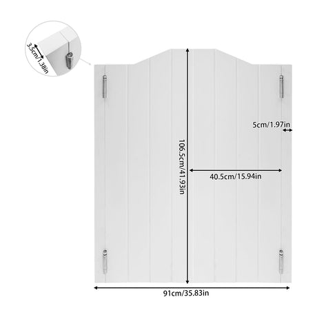 LyeXD 36in Swinging Doors Cafe Doors, Auto Close Swinging Door Arched Top Cafe Door Partition Door with Hinges, Modern Two-Way Double Doors Porch Entrance Swinging Door for Club, Bar (36 * 42 inch) LyeXD