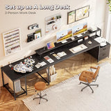 PRAISUN 66" L Shaped Gaming Desk with LED Lights & Power Outlets, Computer Desk with Fabric Drawers and Print Stand, Corner Office Desk, Monitor Stand, Mesh CPU Stand, Black PRAISUN