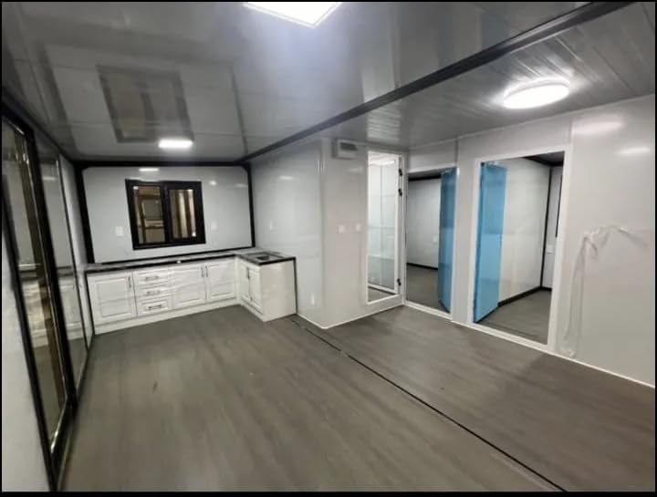 Luxury 30ft or 40ft Prefab Container House: 3 Bedrooms,1 Living Room, Fully Equipped 1 Bathroom & Kitchen, Foldable Mobile Home for Adults, Easy Setup & Transport - WoodArtSupply