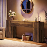 Tribesigns 71-Inch Long Console Table for Entryway, Farmhouse Sofa Console Behind Couch, Entry Table for Hallway, Foyer, Living Room, Brown Tribesigns