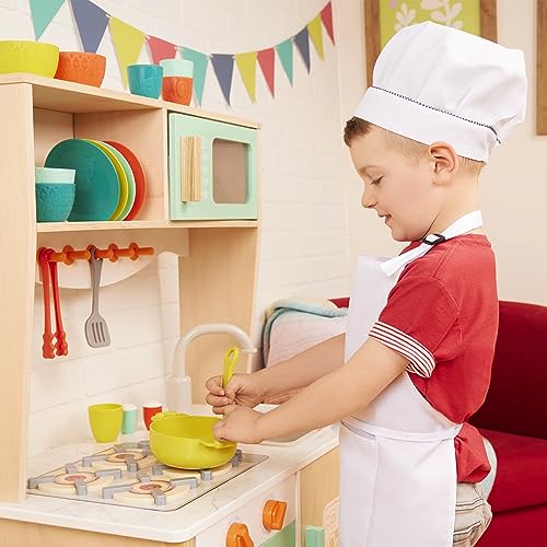 B. toys- Mini Chef Kitchenette- Pretend Play Wooden Play Kitchen – Kitchen for Kids – Kitchen Play Set & Accessories – (20+ Pcs)- 3 Years +