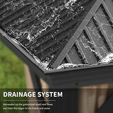 Greesum 12'x16' Hardtop Metal Gazebo, Outdoor Galvanized Steel Double Roof Canopy, Aluminum Frame Permanent Pavilion with Netting and Curtains for Lawns, Patio, Backyard and Deck Greesum