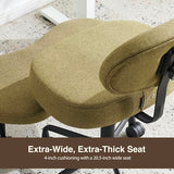 DR.LOMILOMI Ergonomic Cross-Legged Meditation Office Chair – Wide Criss Cross Kneeling Chair with Wheels, Adjustable Lumbar Support, Ideal for Yoga, Study & ADHD – Makani 601 (Standard, Olive) DR.LOMILOMI