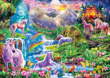 MasterPieces - 500 Piece Jigsaw Puzzle, Glows in the Dark, Hidden Images, Magical Unicorns Retreat, Fun for Adults, Family, Kids, 15" x 21" Masterpieces