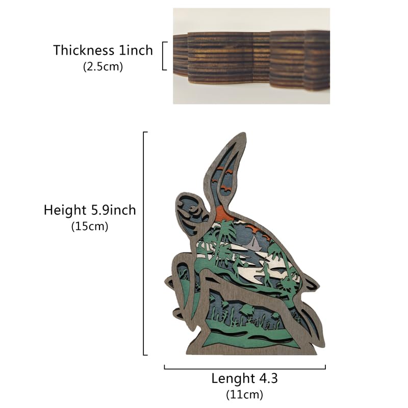 3D Wooden Animals Carving, Multi-Layered Sea Turtle Decor, Carved Animal Statues Wall, Creative Ocean Sculpture, Silhouette Ornament Art for Living Room Bedroom Home Farmhouse Room for Birthday Gifts FNYDOX