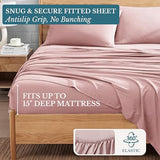 Casa Platino Queen Sheet Set, 4 Piece Pre-Washed Bed Sheets for Queen Size Bed, Ultra Soft Brushed Microfiber Sheets, Deep Pocket up to 15", Hotel Luxury Bedding, Fade Resistant & Cozy – Sepia Rose Casa Platino