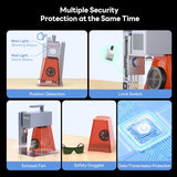Longer Nano Pro 12W Portable Laser Engraver, 5000mm/s High-Speed Cutter, 0.01mm Precision for Wood, Acrylic, Leather, Metal, Ceramics – Easy Setup, Safety, Lightburn & LaserGrbl Compatible Longer