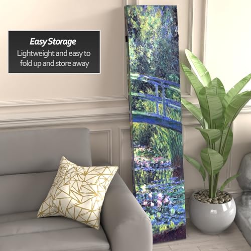 Red Lantern 6 ft. Tall Double Sided Works of Monet Canvas Room Divider - Water Lily/Garden Red Lantern