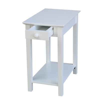 IC International Concepts International Concepts Narrow End Table, White