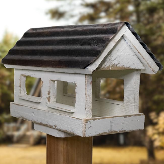 Bird in Hand Amish Made Covered Bridge Bird Feeder, Small WoodArtSupply