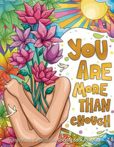 Inspirational & Motivational Quote Coloring Book for Adults: A Collection of Simple Designs with Large Print Positive Phrases to Empower Women, Teens & Seniors WoodArtSupply