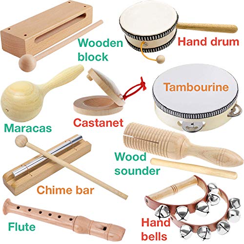 STOIE'S Wooden Toddler Musical Instruments for Kids Ages 5-9 Montessori Baby Musical Instruments for Toddlers 3-5 Kids Musical Instruments Toys Music Stoie's