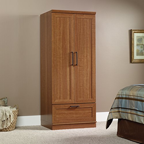 Sauder 411802 HomePlus Wardrobe/Storage Cabinet, L: 28.98" x W: 20.95" x H: 71.18", Sienna Oak finish Sauder
