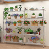 L Shaped Adjustable Storage Shelves, 57.87x13.78x70.87in Adjustable 5 Tier Wire Shelving Unit, Heavy Duty Garage Corner Shelf, Metal Standing Shelf Units, Pantry Shelf for Corner Laundry Closet SESAISHEIR