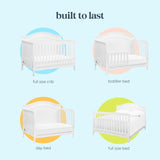 DaVinci Charlie 4-in-1 Convertible Crib in White, Greenguard Gold Certified DaVinci
