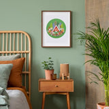 Louise Maelys Embroidery Kits for Beginners,Cross Stitch Kit for Adults,DIY Needlepoint with Forest Garden House Pattern,Including Hoop,Threads and Instructions